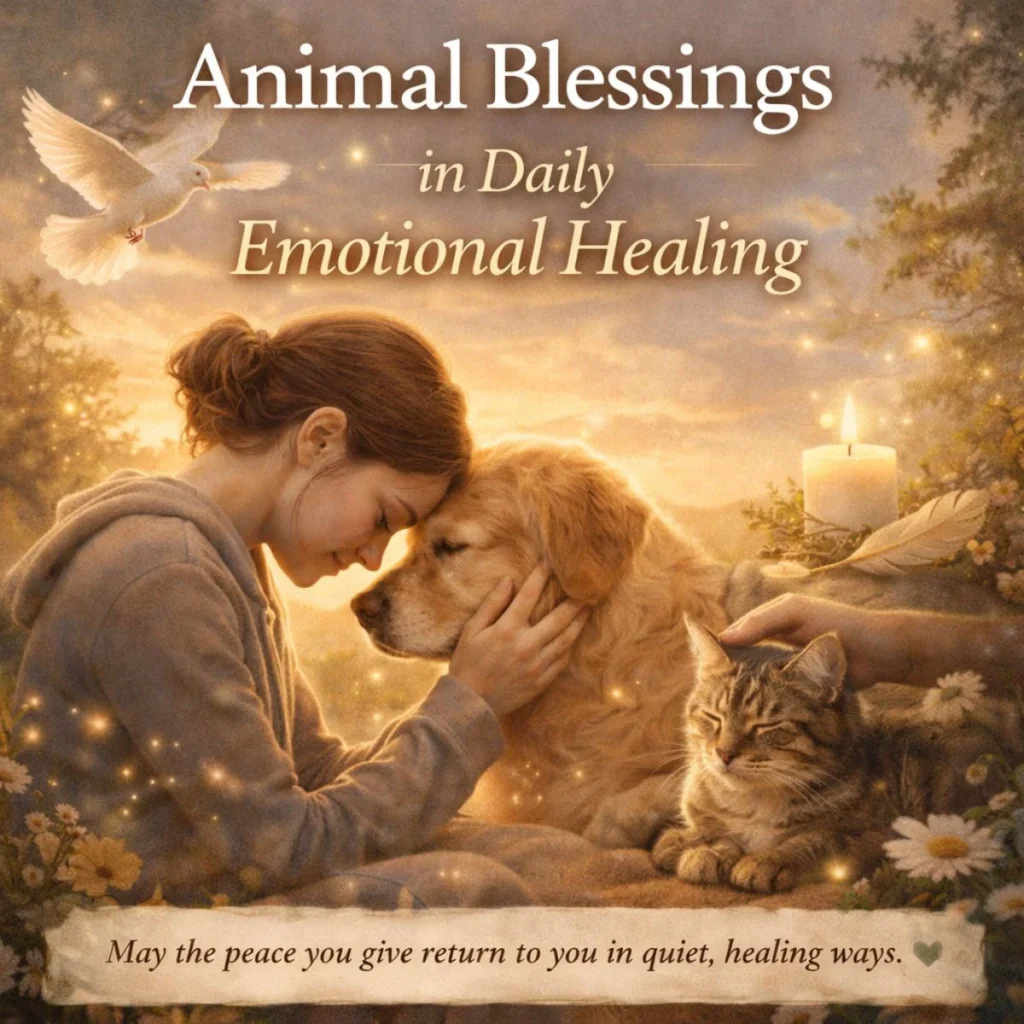 animal blessings in daily emotional healing with peaceful pet moments and calming nature connection