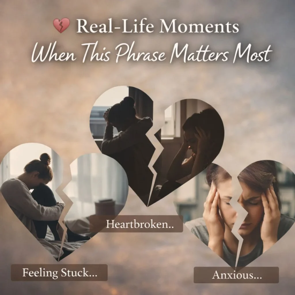 real life moments feeling stuck heartbroken and anxious count your blessings meaning emotional struggles illustration