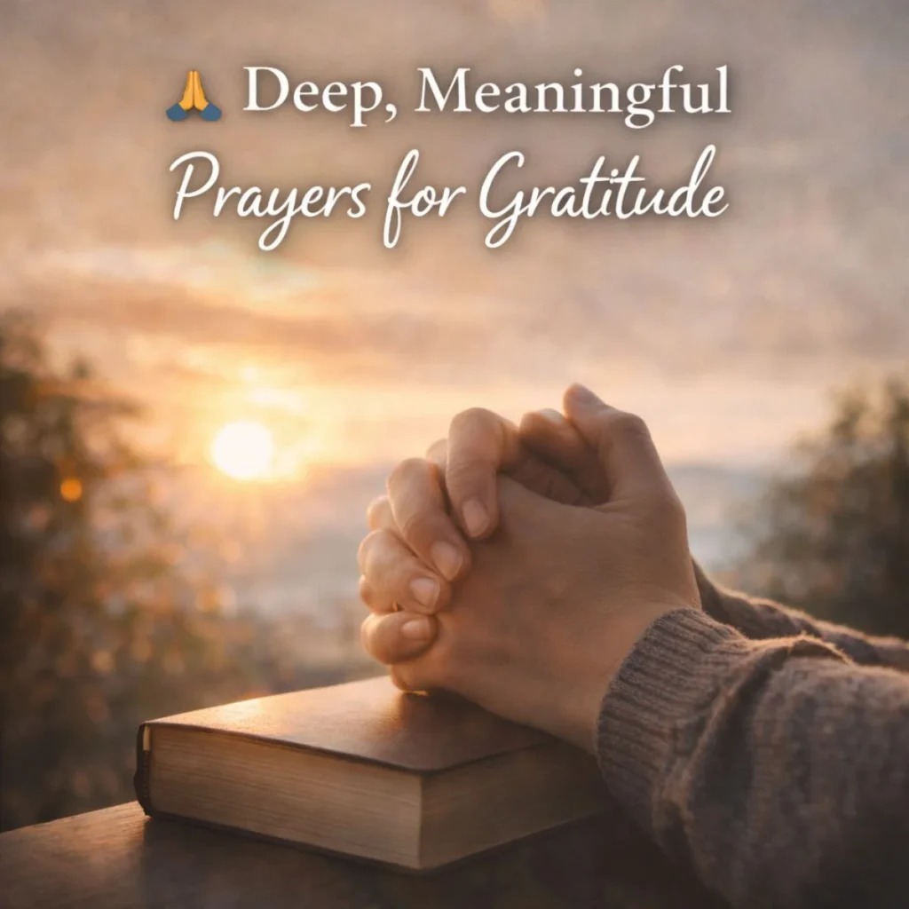 hands in prayer at sunrise expressing gratitude and faith deep meaningful prayers for gratitude peaceful moment