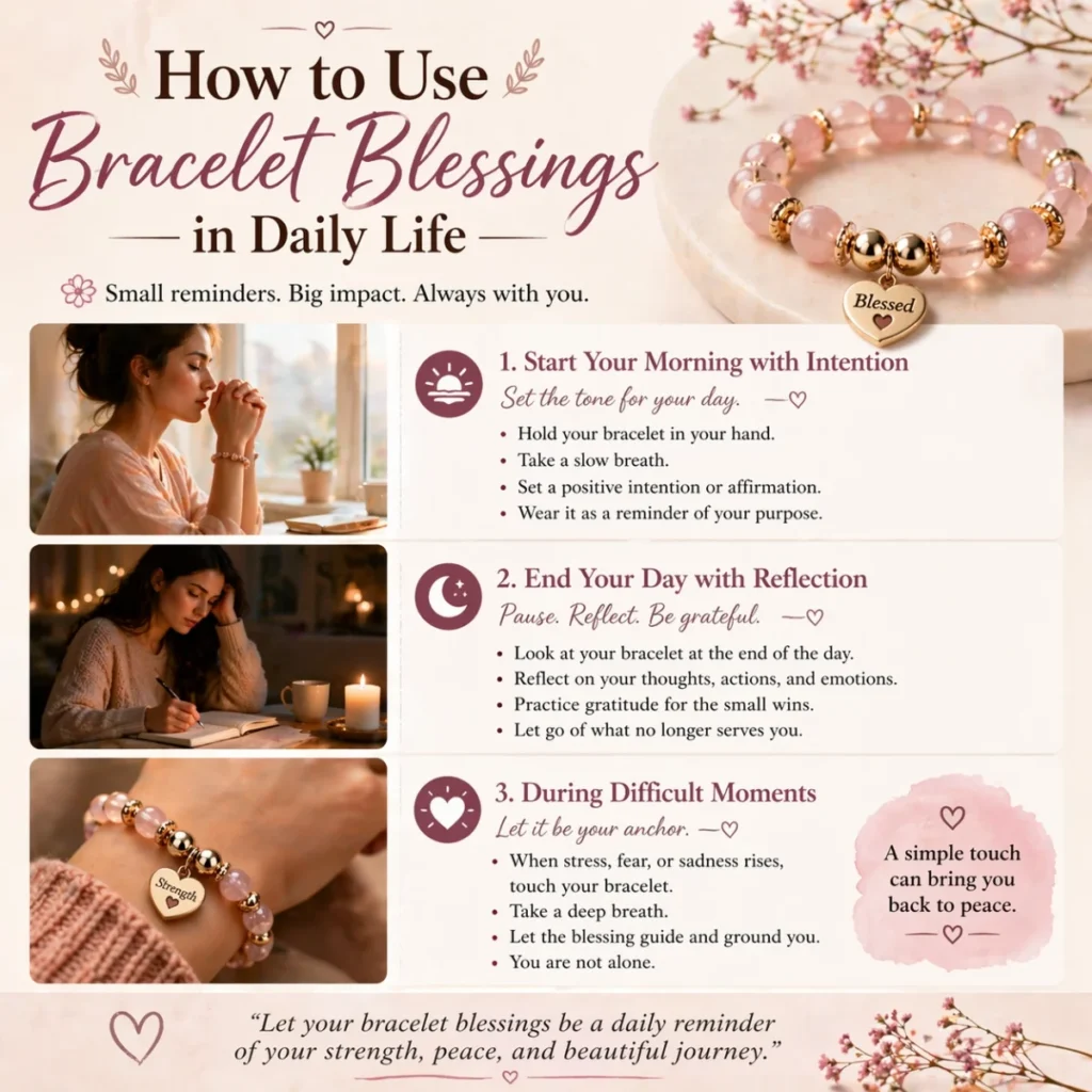 how to use bracelet blessings daily for mindfulness emotional healing and setting intentions
