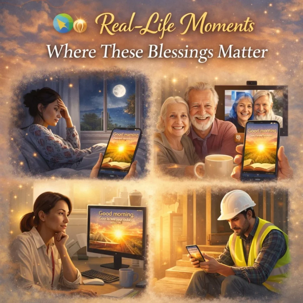 positive bible verse good morning blessings gif bringing hope in real-life moments like stress, work, distance, and daily life