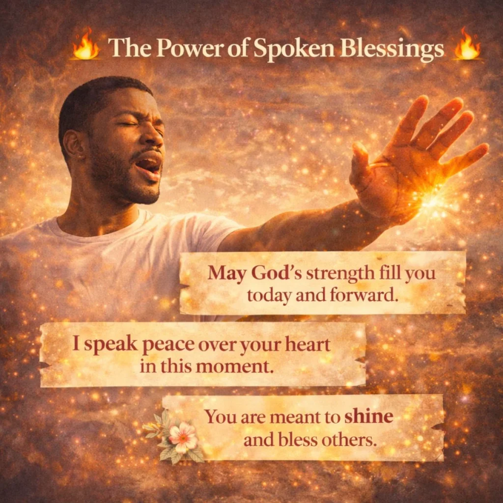 African American man speaking powerful Tuesday blessings with light, faith-based encouragement and strength