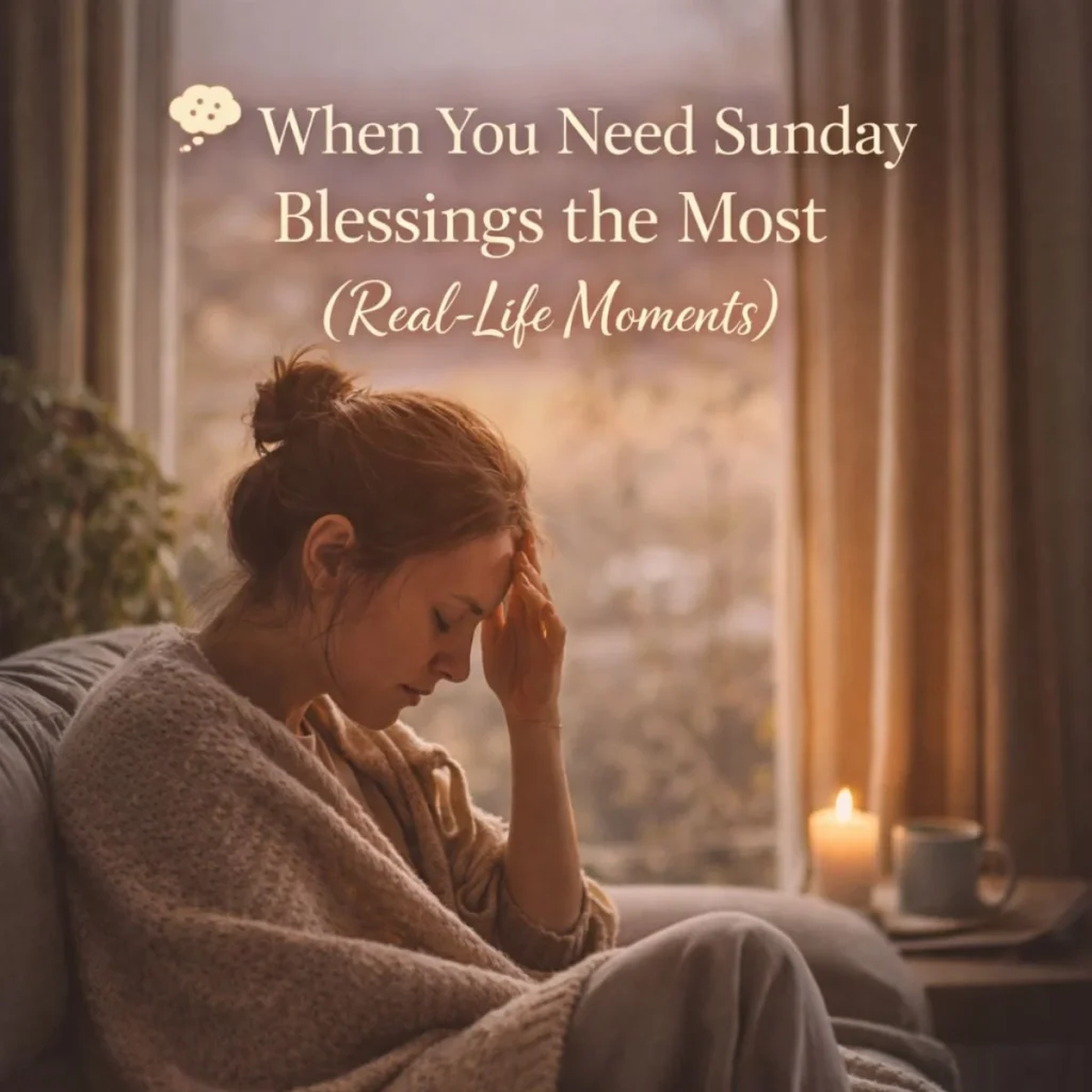 Woman feeling emotionally overwhelmed sitting by window on a quiet Sunday morning with soft sunlight