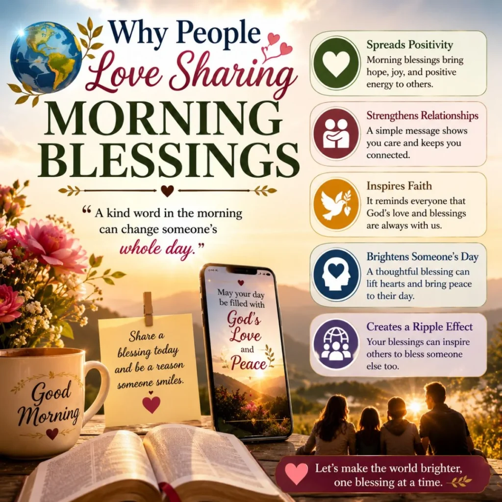 Why people love sharing morning blessings with Bible, sunrise, inspirational quotes, and faith-filled good morning message