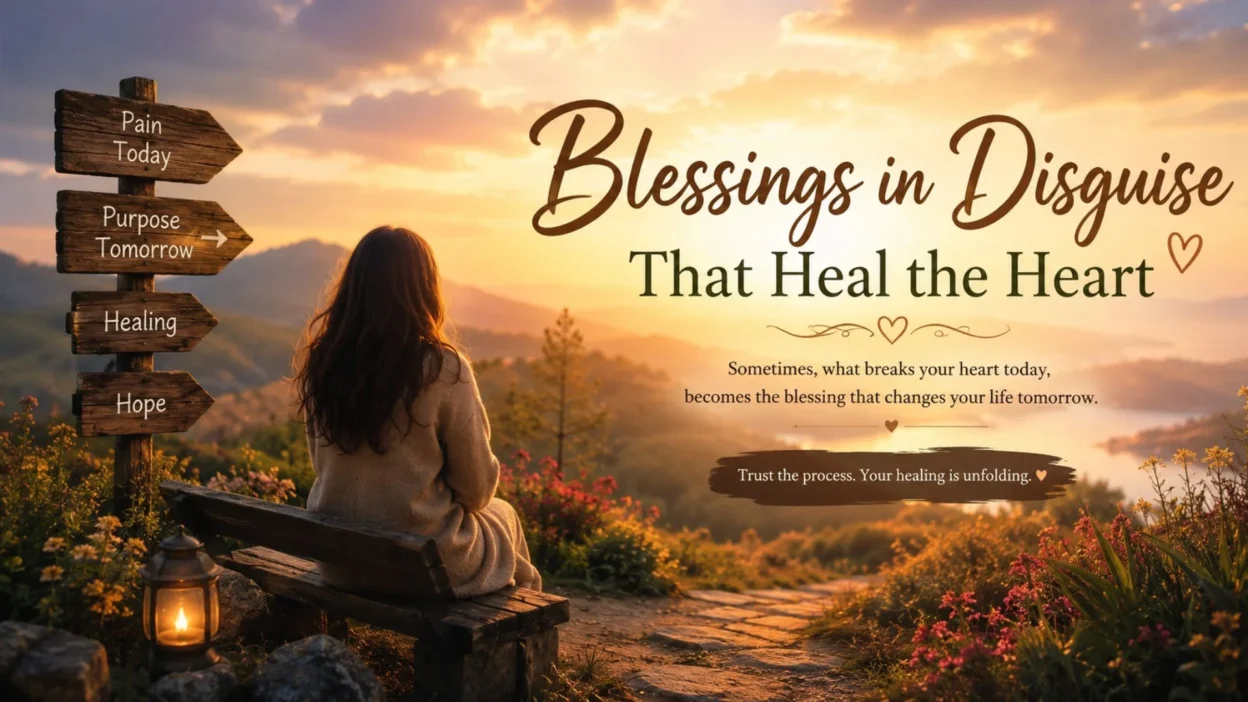 Peaceful spiritual sunrise symbolizing blessings in disguise healing a broken heart with hope and emotional light