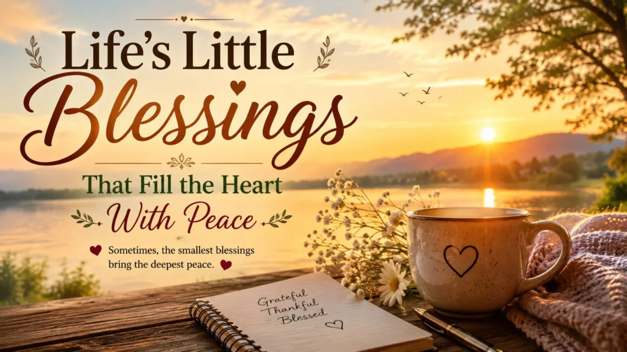 Peaceful sunrise landscape symbolizing life’s little blessings and calm moments that bring comfort to the heart