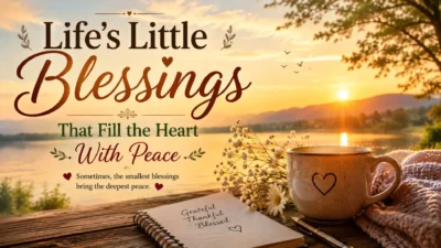 Peaceful sunrise landscape symbolizing life’s little blessings and calm moments that bring comfort to the heart