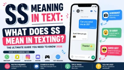 SS meaning in text explained with screenshot, so sorry, and super sexy texting examples