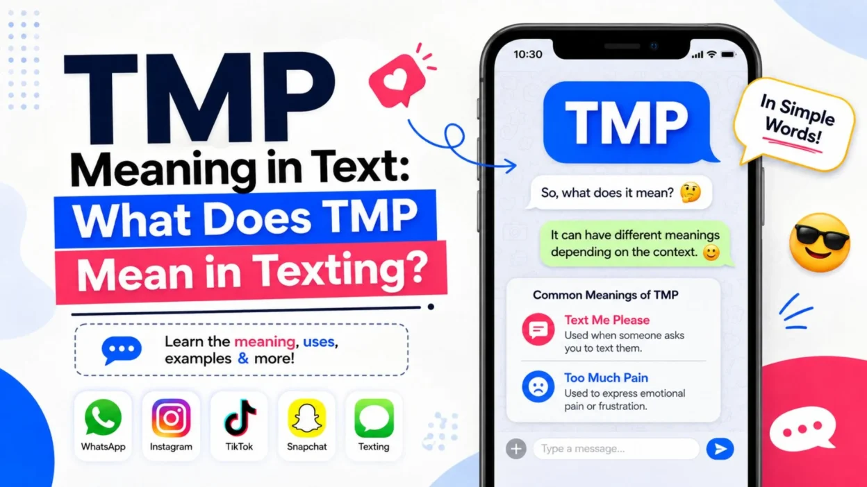 TMP meaning in text explained with common meanings, texting examples, and social media chat platforms.