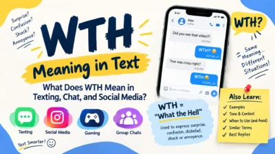 WTH meaning in text explained with texting, chat, gaming, and social media examples